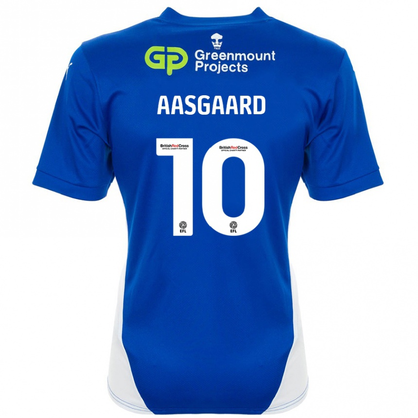 Men Football Thelo Aasgaard #10 Blue White Home Jersey 2024/25 T-Shirt Nz