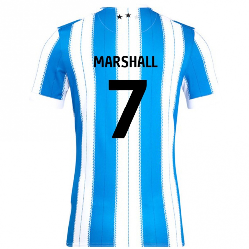 Men Football Callum Marshall #7 Blue White Home Jersey 2024/25 T-Shirt Nz