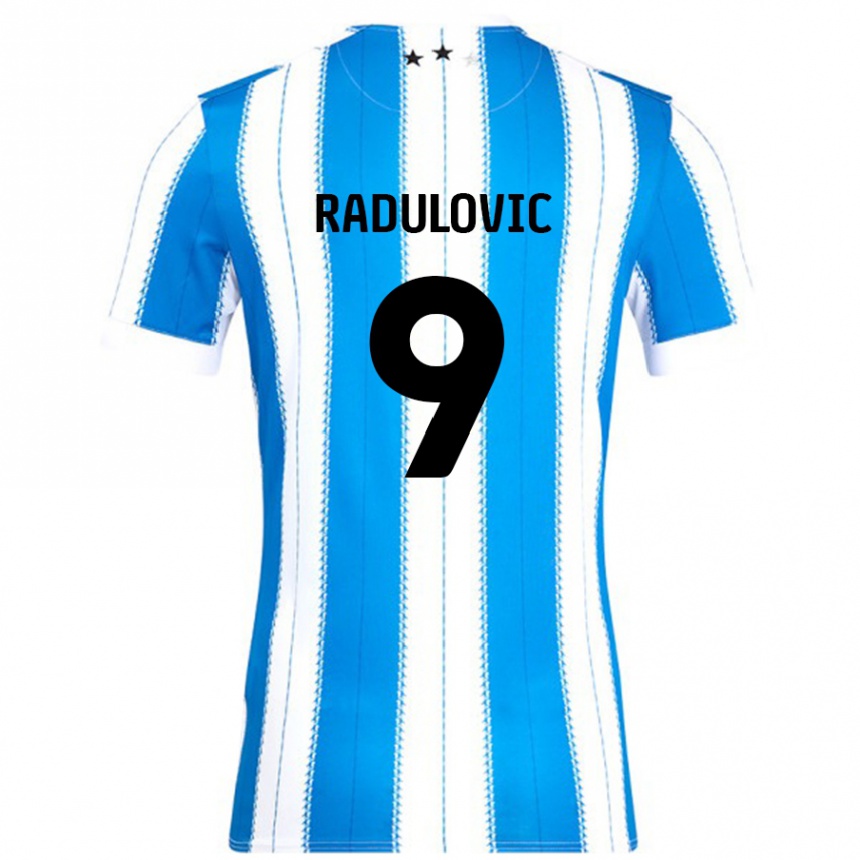 Men Football Bojan Radulovic #9 Blue White Home Jersey 2024/25 T-Shirt Nz