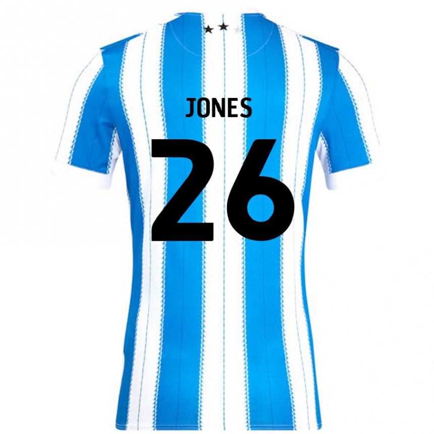 Men Football Patrick Jones #26 Blue White Home Jersey 2024/25 T-Shirt Nz