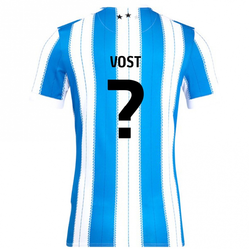 Men Football Daniel Vost #0 Blue White Home Jersey 2024/25 T-Shirt Nz