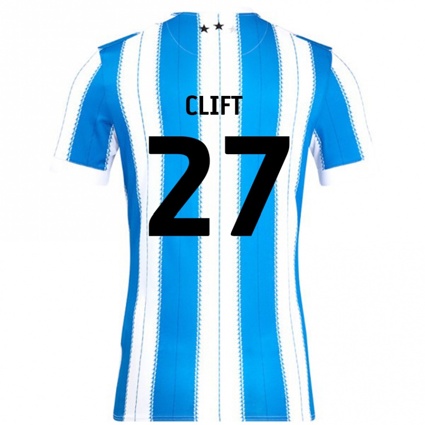 Men Football Cassidy Clift #27 Blue White Home Jersey 2024/25 T-Shirt Nz