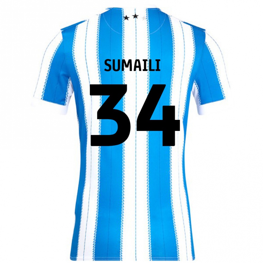 Men Football Falone Sumaili #34 Blue White Home Jersey 2024/25 T-Shirt Nz