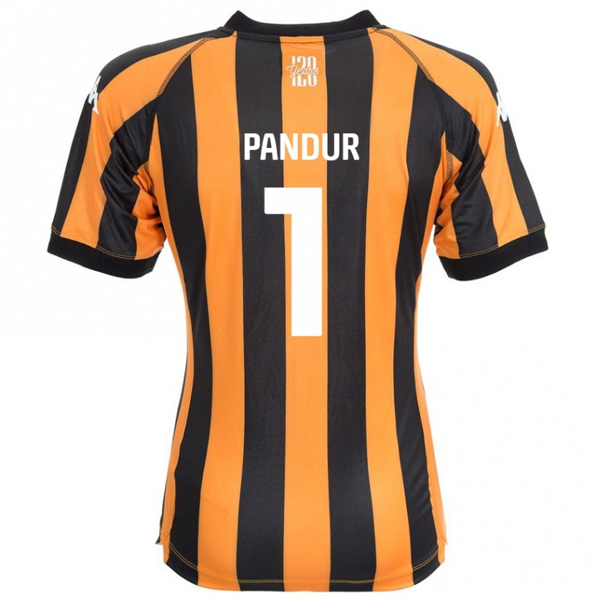 Men Football Ivor Pandur #1 Black Amber Home Jersey 2024/25 T-Shirt Nz