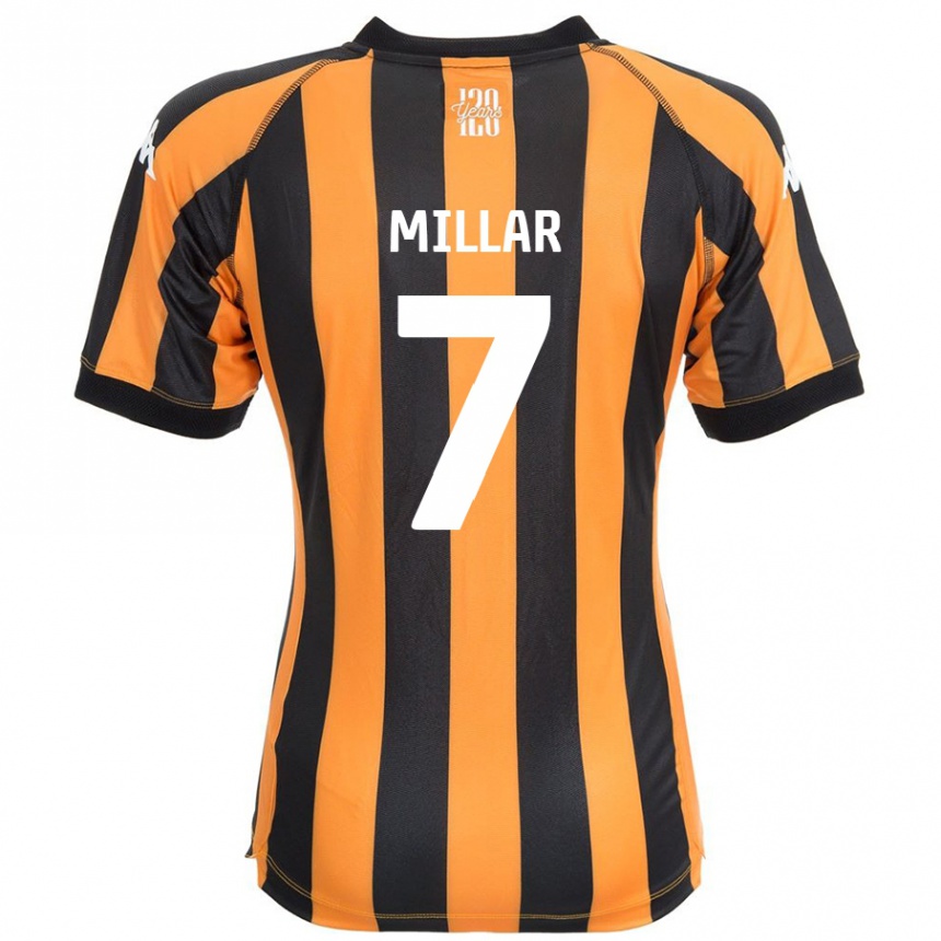 Men Football Liam Millar #7 Black Amber Home Jersey 2024/25 T-Shirt Nz