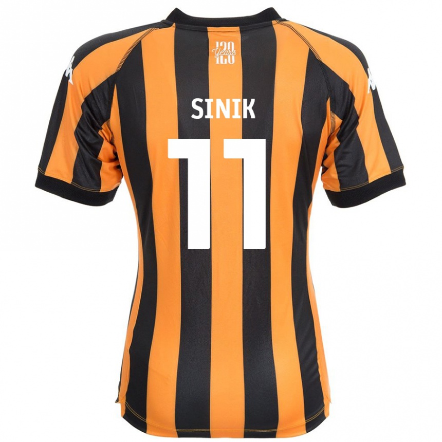 Men Football Doğukan Sinik #11 Black Amber Home Jersey 2024/25 T-Shirt Nz