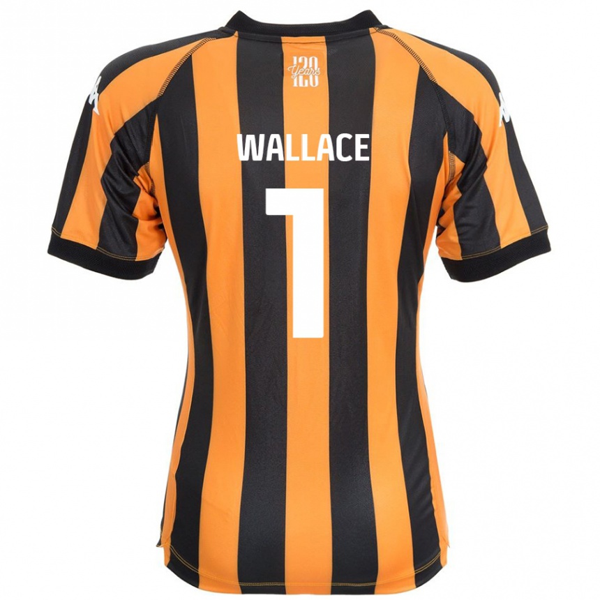 Men Football Abbi Wallace #1 Black Amber Home Jersey 2024/25 T-Shirt Nz