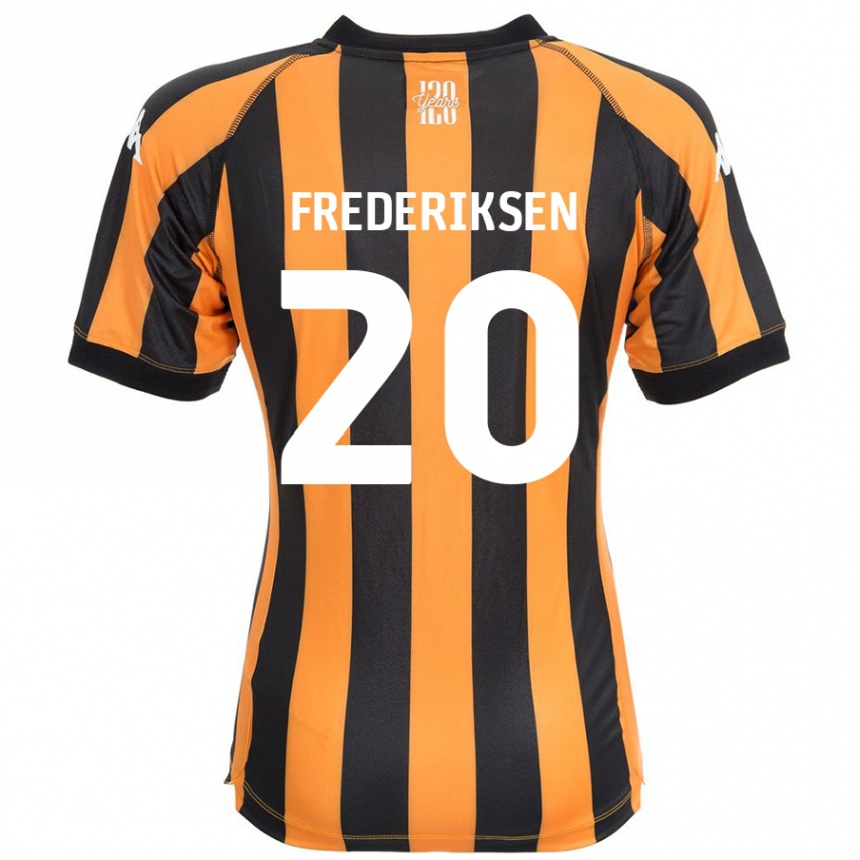 Men Football Abbey Frederiksen #20 Black Amber Home Jersey 2024/25 T-Shirt Nz