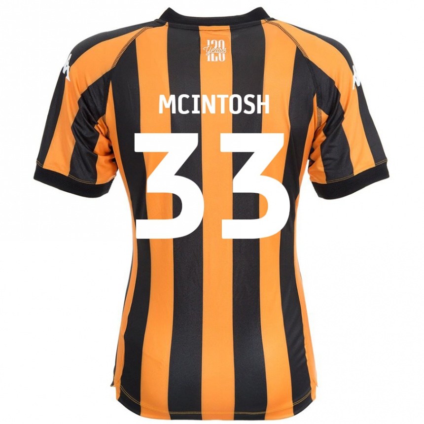 Men Football Lucy Mcintosh #33 Black Amber Home Jersey 2024/25 T-Shirt Nz