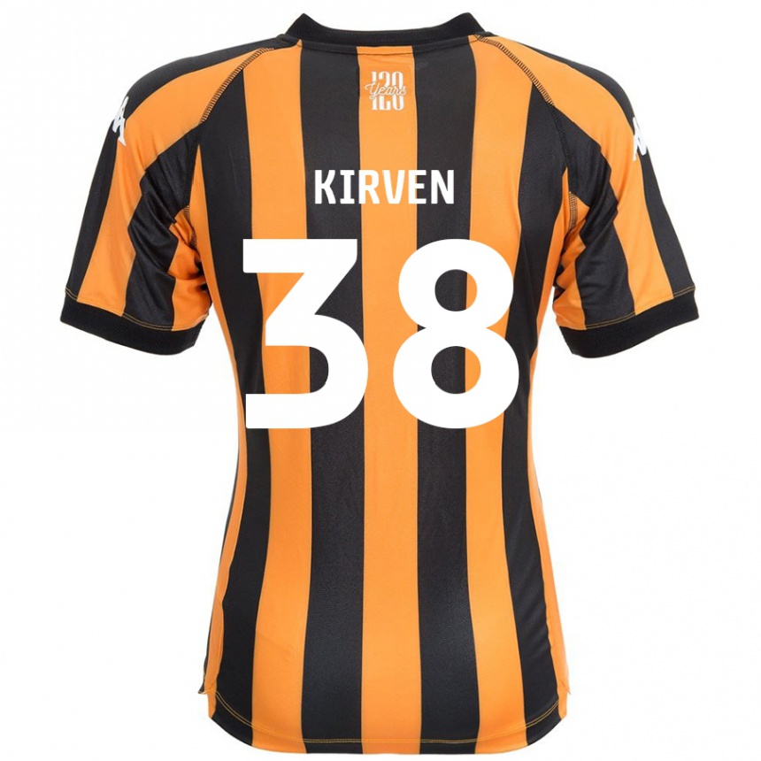 Men Football Tess Kirven #38 Black Amber Home Jersey 2024/25 T-Shirt Nz