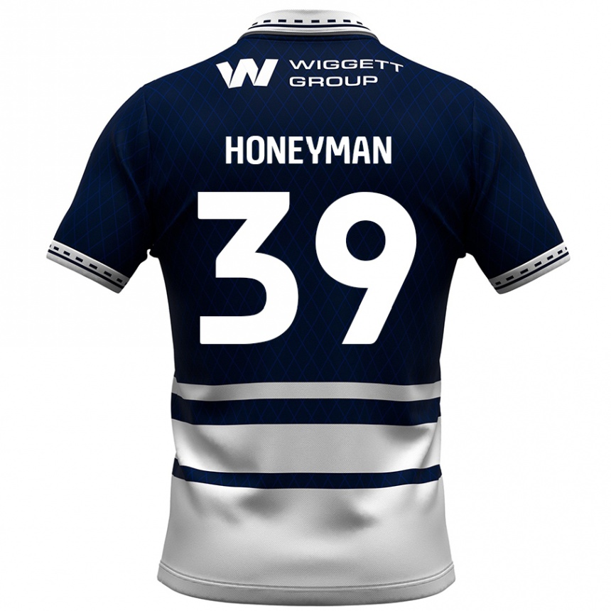 Men Football George Honeyman #39 Navy Blue White Home Jersey 2024/25 T-Shirt Nz