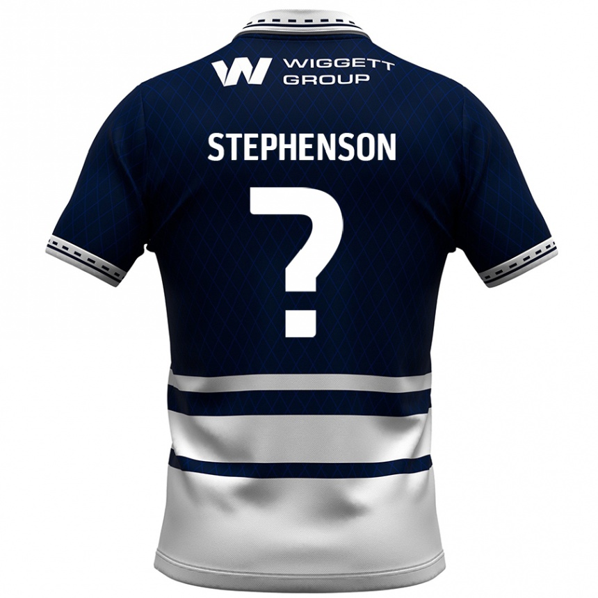 Men Football Joshua Stephenson #0 Navy Blue White Home Jersey 2024/25 T-Shirt Nz