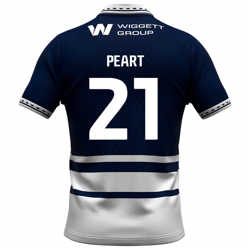 Men Football Kalani Peart #21 Navy Blue White Home Jersey 2024/25 T-Shirt Nz