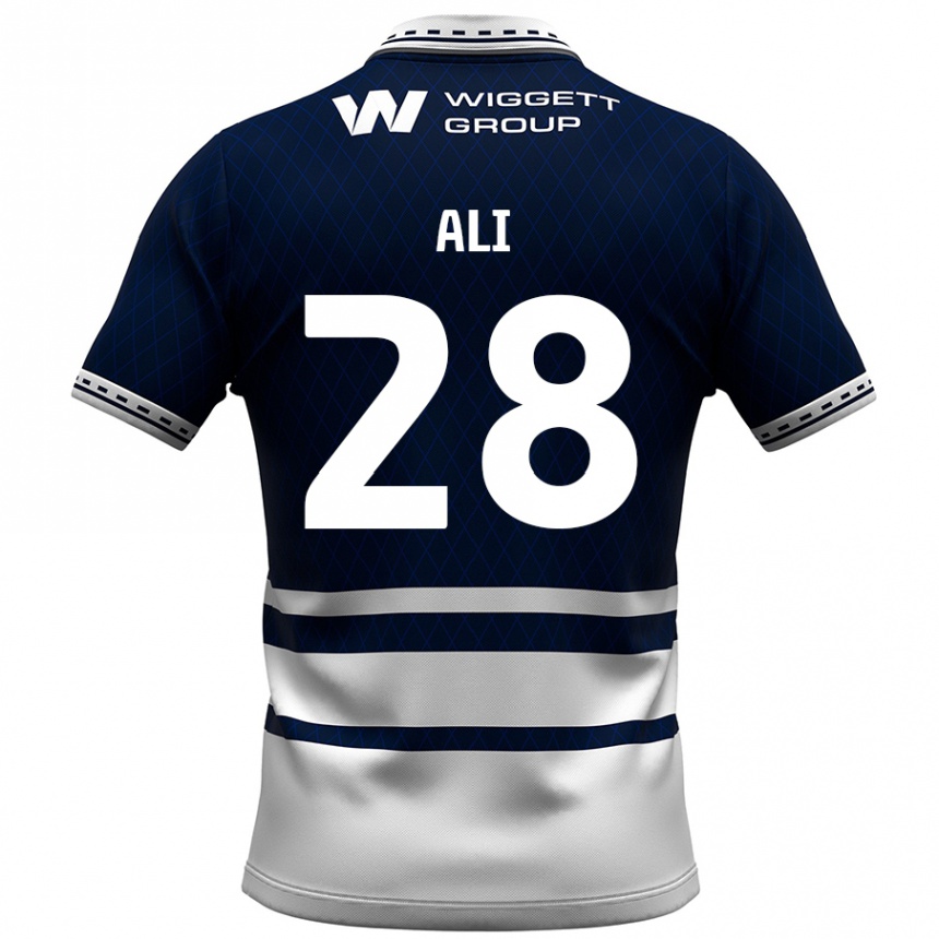 Men Football Francesca Ali #28 Navy Blue White Home Jersey 2024/25 T-Shirt Nz