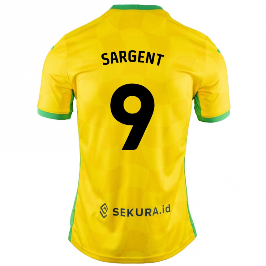 Men Football Josh Sargent #9 Yellow Green Home Jersey 2024/25 T-Shirt Nz