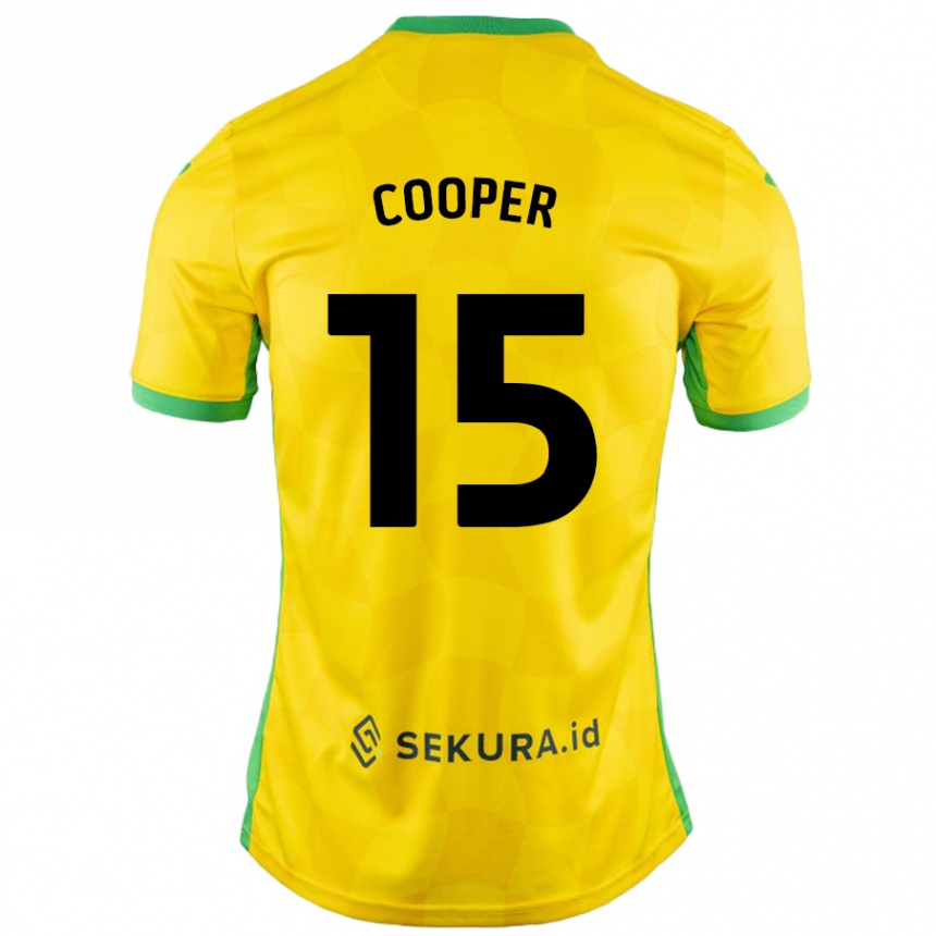 Men Football Naomi Cooper #15 Yellow Green Home Jersey 2024/25 T-Shirt Nz