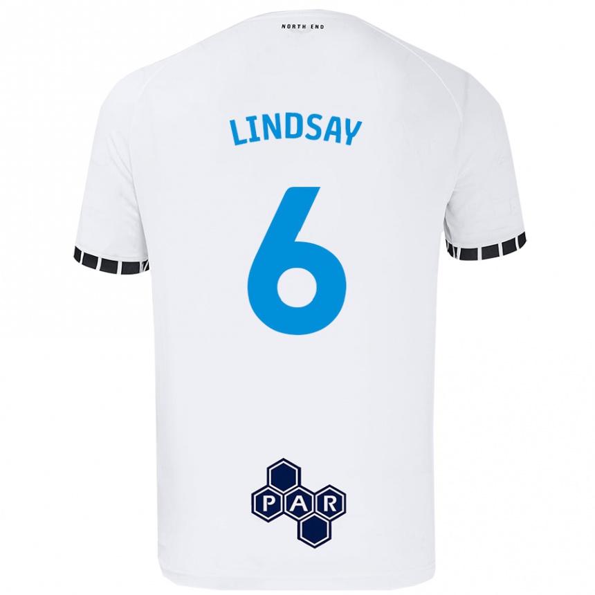 Men Football Liam Lindsay #6 White Home Jersey 2024/25 T-Shirt Nz