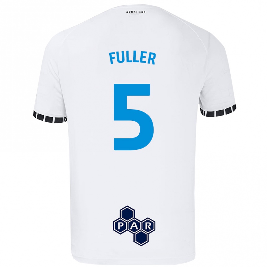 Men Football Olivia Fuller #5 White Home Jersey 2024/25 T-Shirt Nz