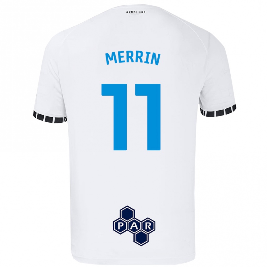 Men Football Laura Merrin #11 White Home Jersey 2024/25 T-Shirt Nz