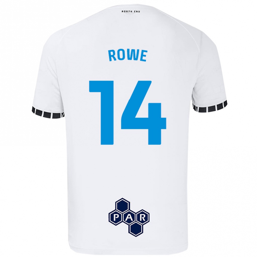 Men Football Sasha Rowe #14 White Home Jersey 2024/25 T-Shirt Nz