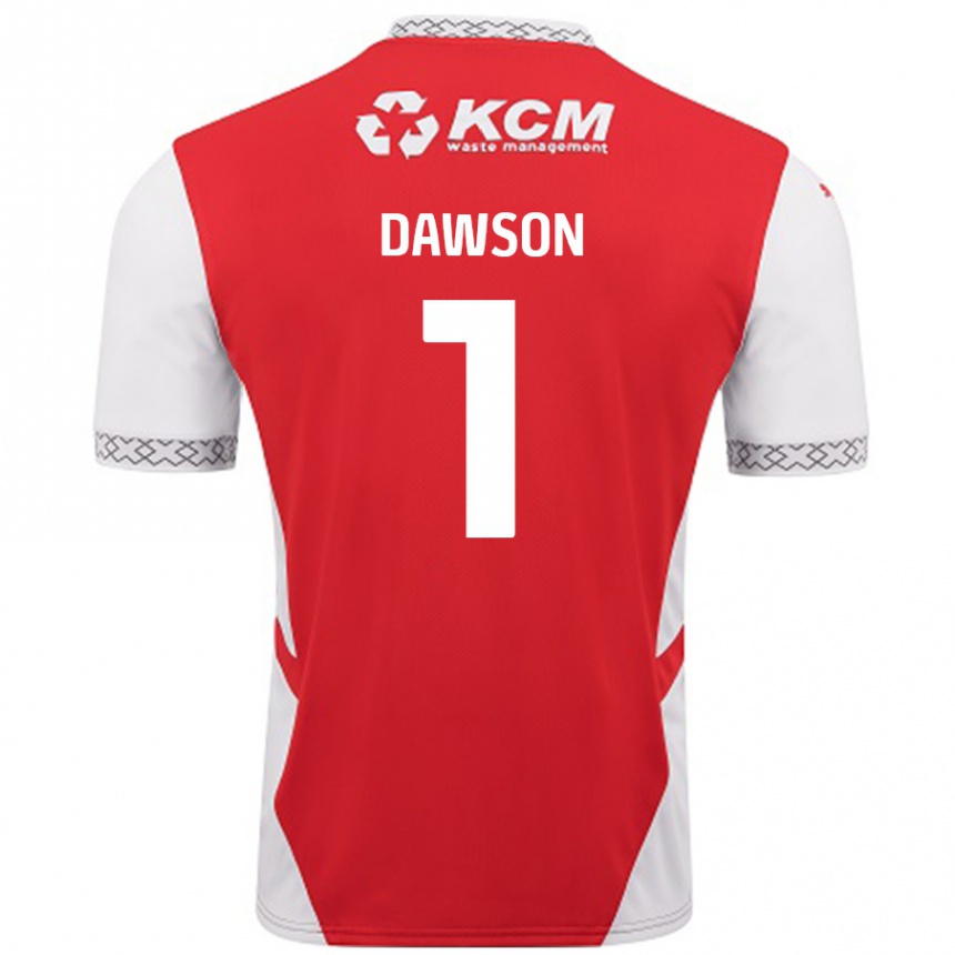 Men Football Cameron Dawson #1 Red White Home Jersey 2024/25 T-Shirt Nz