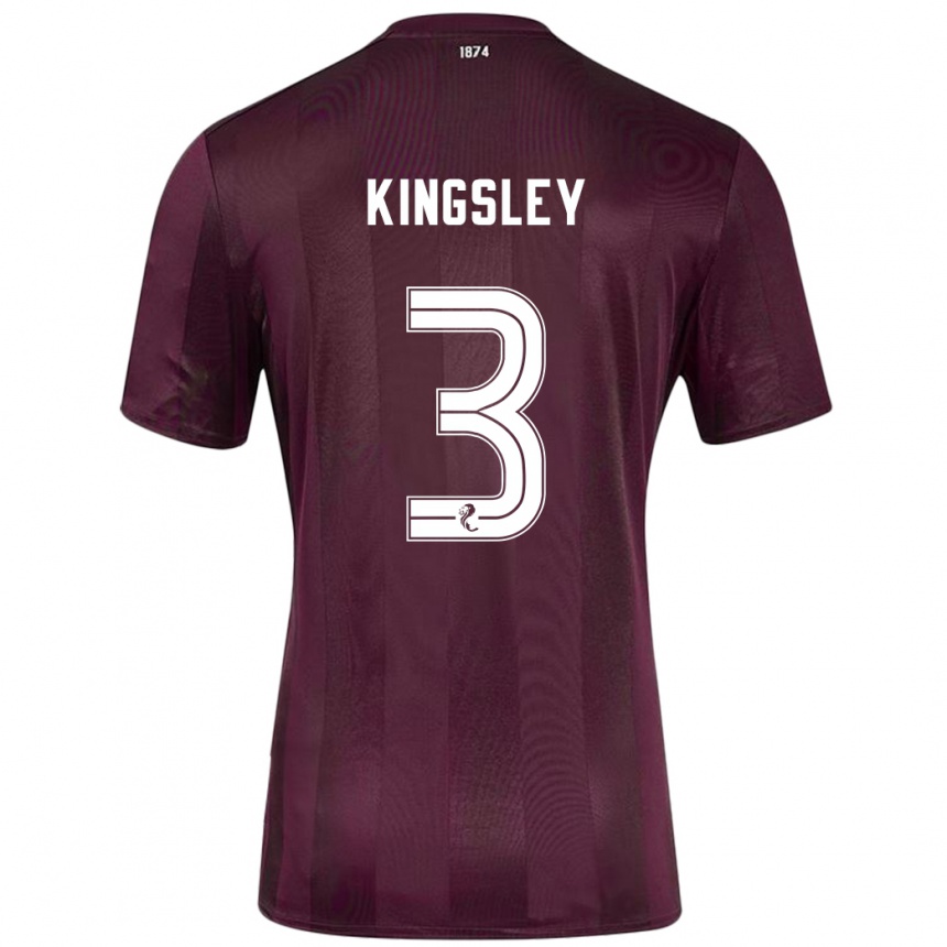 Men Football Stephen Kingsley #3 Burgundy Home Jersey 2024/25 T-Shirt Nz