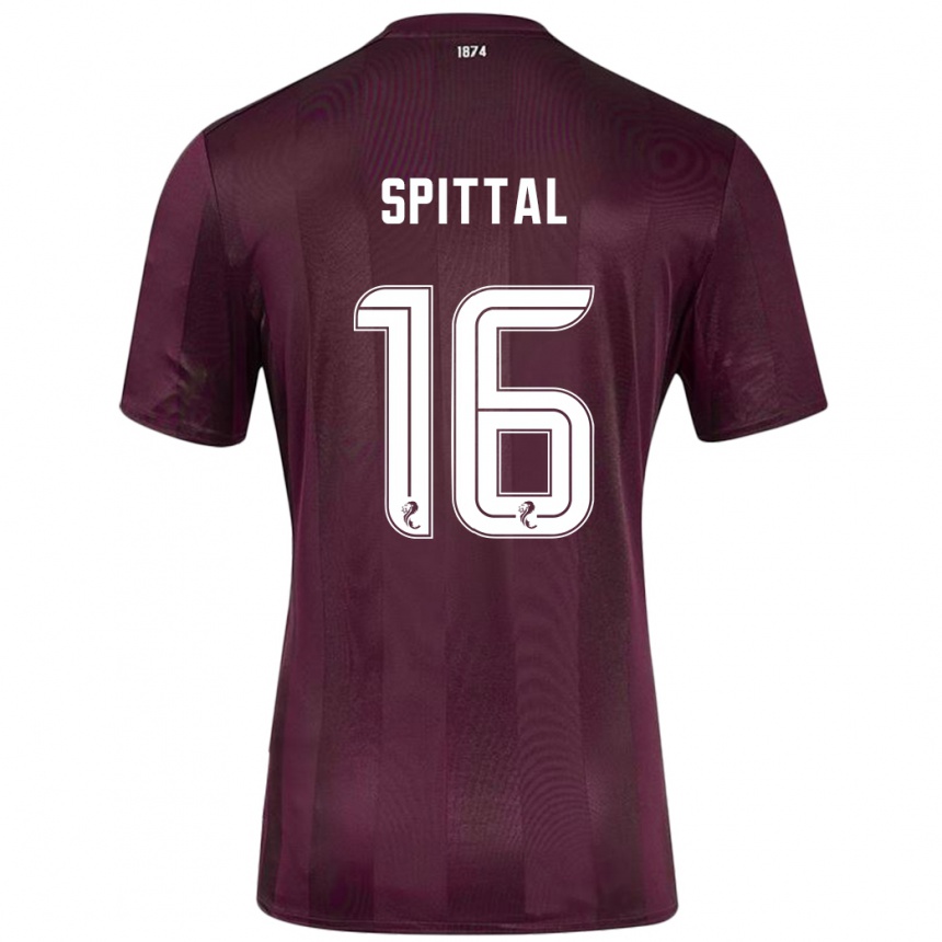 Men Football Blair Spittal #16 Burgundy Home Jersey 2024/25 T-Shirt Nz