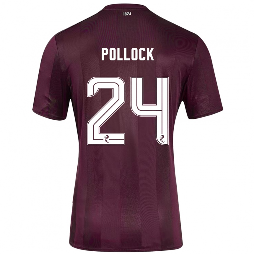 Men Football Finlay Pollock #24 Burgundy Home Jersey 2024/25 T-Shirt Nz