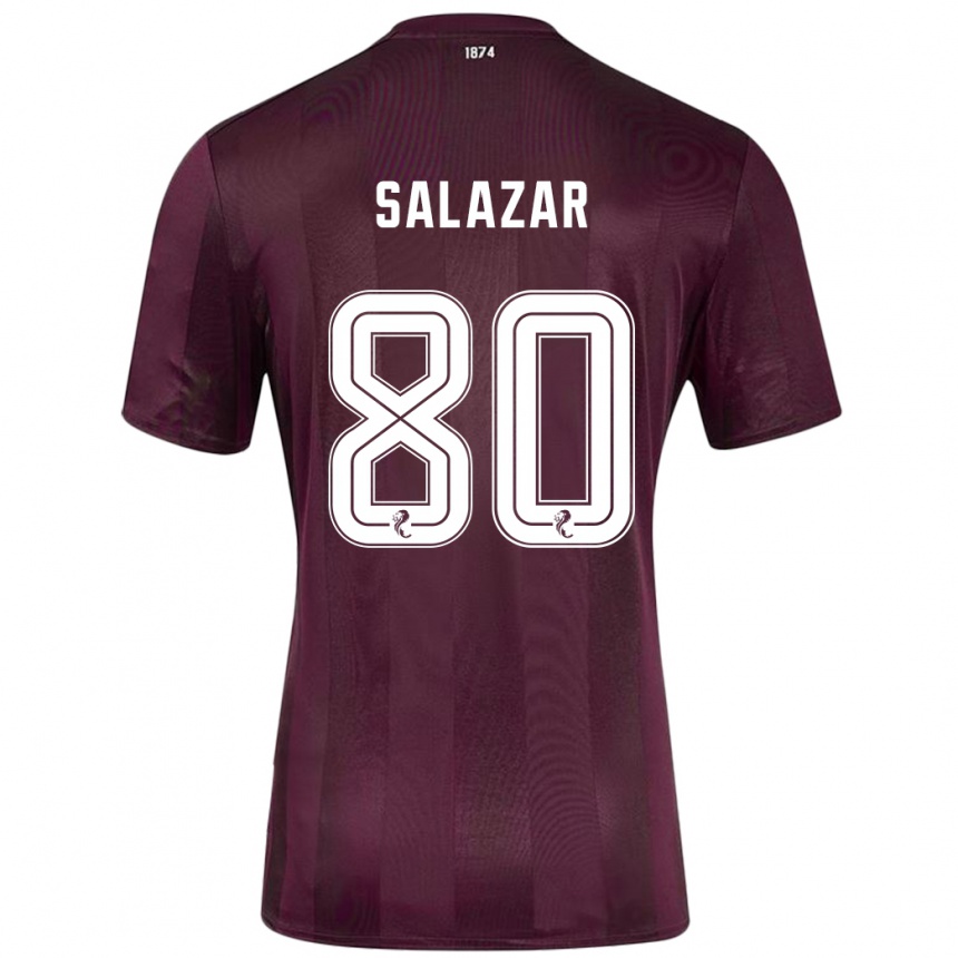 Men Football Andrés Salazar #80 Burgundy Home Jersey 2024/25 T-Shirt Nz