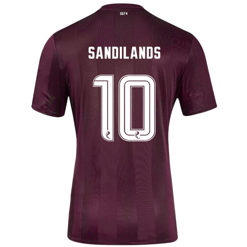 Men Football Callum Sandilands #10 Burgundy Home Jersey 2024/25 T-Shirt Nz