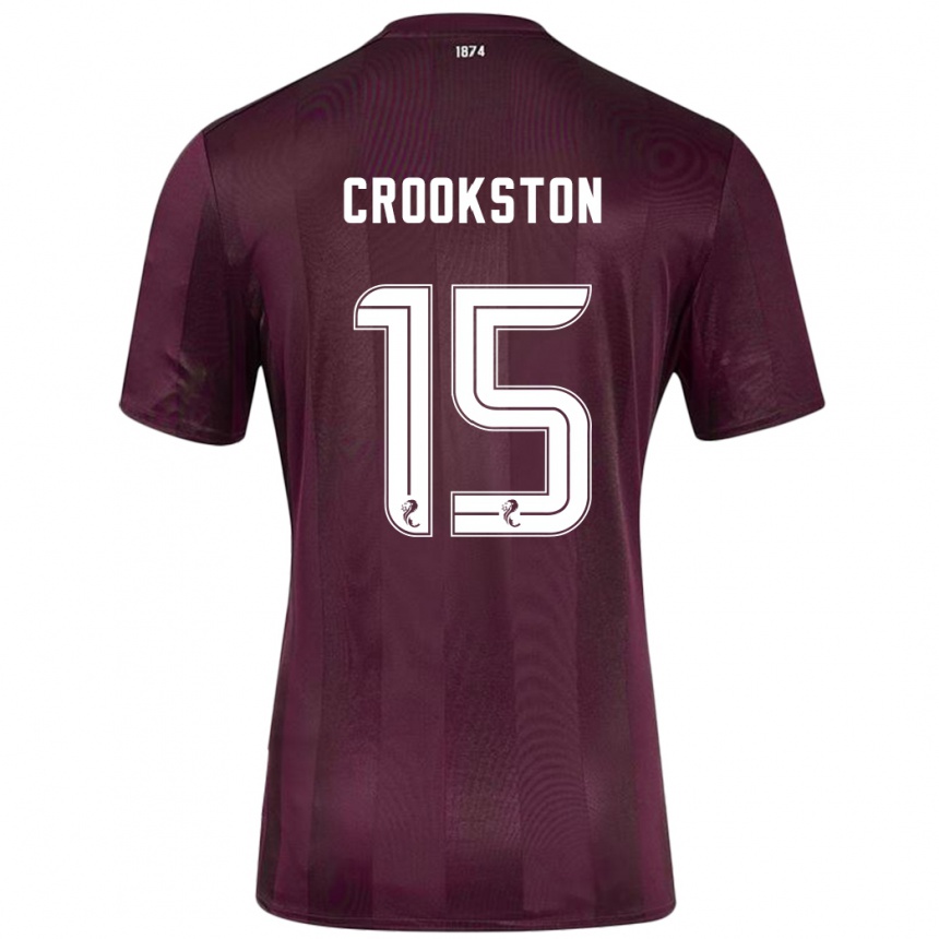 Men Football Gregor Crookston #15 Burgundy Home Jersey 2024/25 T-Shirt Nz