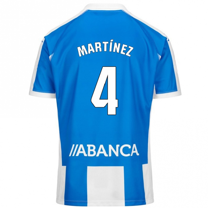 Men Football Pablo Martínez #4 Blue White Home Jersey 2024/25 T-Shirt Nz