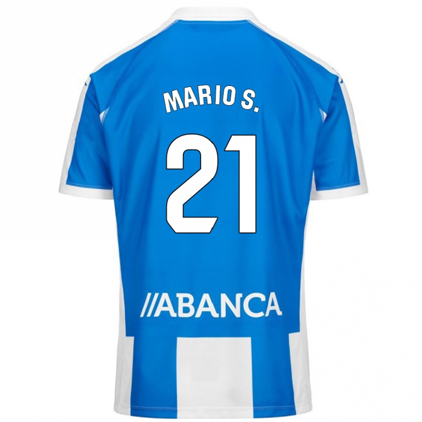 Men Football Mario Soriano #21 Blue White Home Jersey 2024/25 T-Shirt Nz