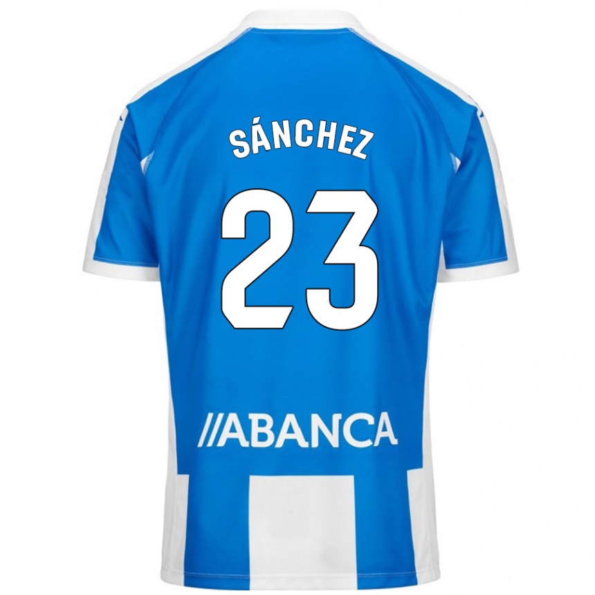 Men Football Kevin Sánchez #23 Blue White Home Jersey 2024/25 T-Shirt Nz