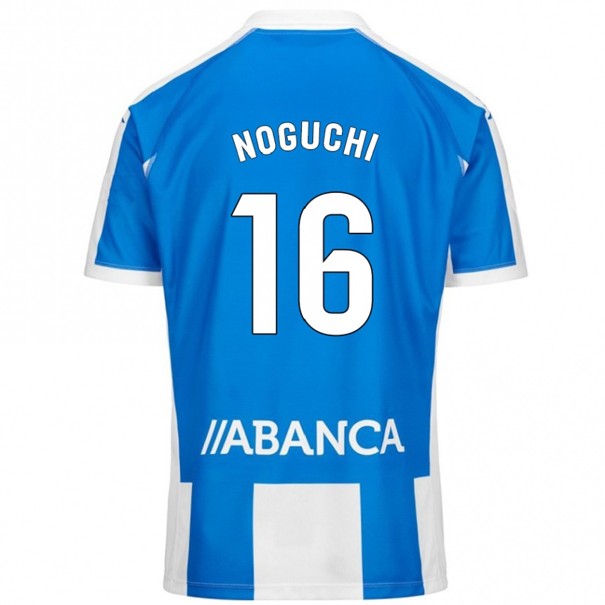 Men Football Ayaka Noguchi #16 Blue White Home Jersey 2024/25 T-Shirt Nz