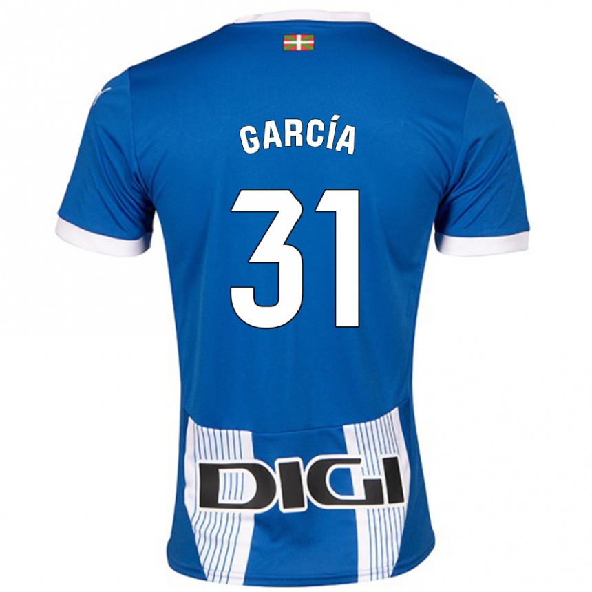 Men Football Gaizka García #31 Blue Home Jersey 2024/25 T-Shirt Nz