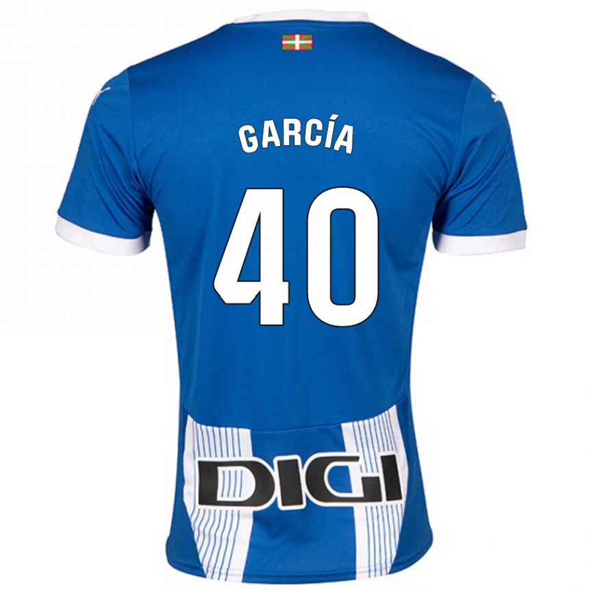 Men Football Álvaro García #40 Blue Home Jersey 2024/25 T-Shirt Nz