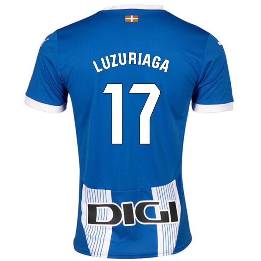 Men Football Judith Luzuriaga #17 Blue Home Jersey 2024/25 T-Shirt Nz