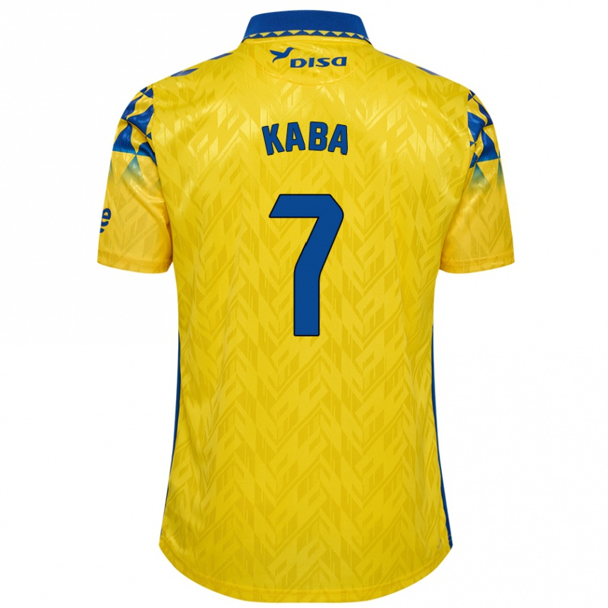 Men Football Sory Kaba #7 Yellow Blue Home Jersey 2024/25 T-Shirt Nz