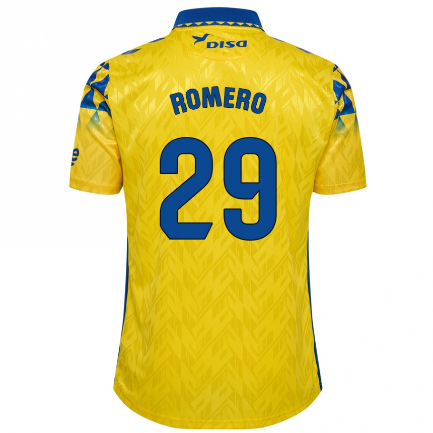 Men Football Elías Romero #29 Yellow Blue Home Jersey 2024/25 T-Shirt Nz