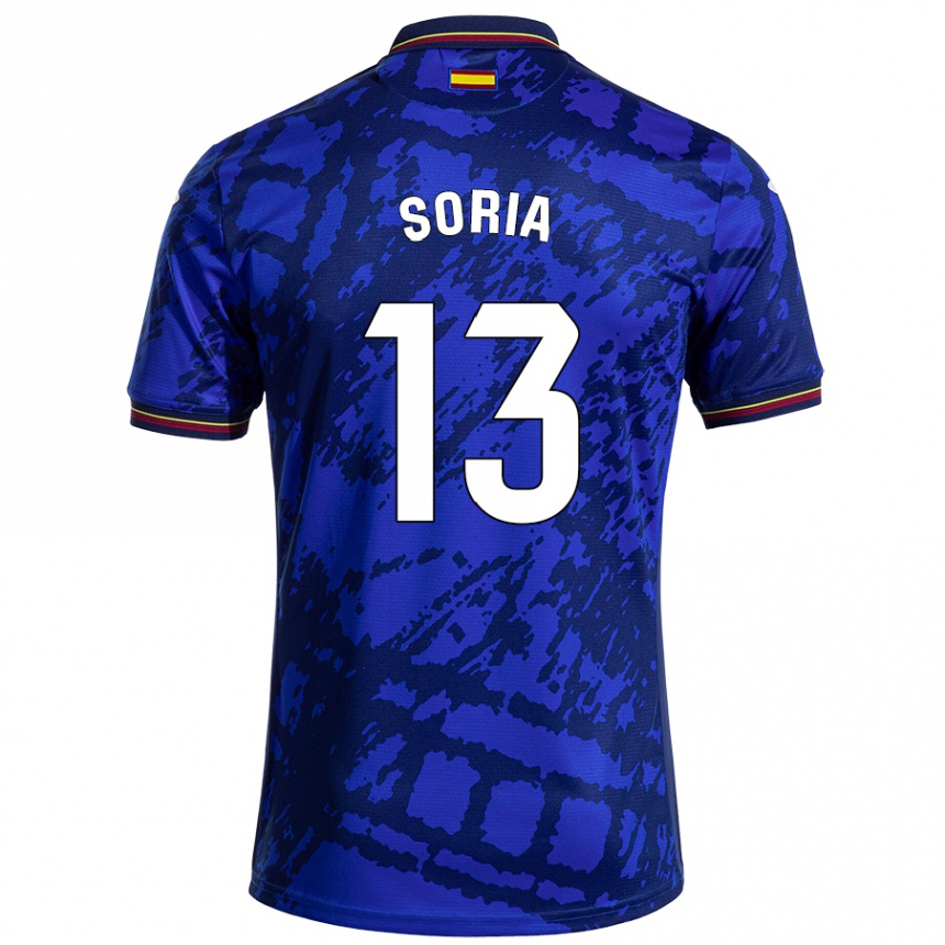 Men Football David Soria #13 Darker Blue Home Jersey 2024/25 T-Shirt Nz