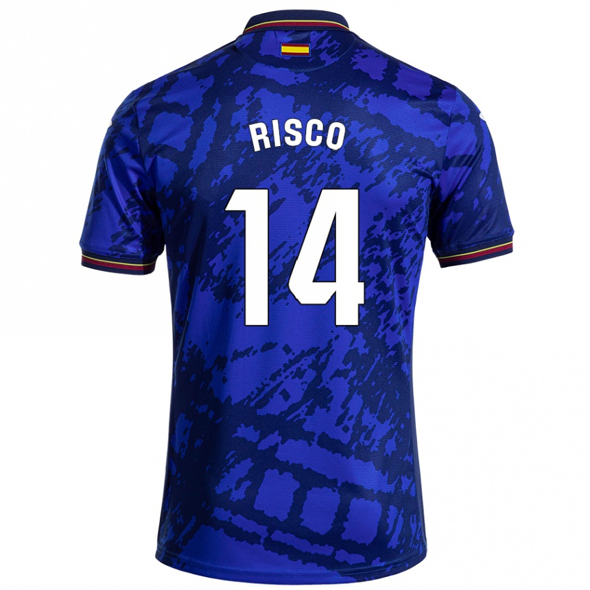 Men Football Alberto Risco #14 Darker Blue Home Jersey 2024/25 T-Shirt Nz