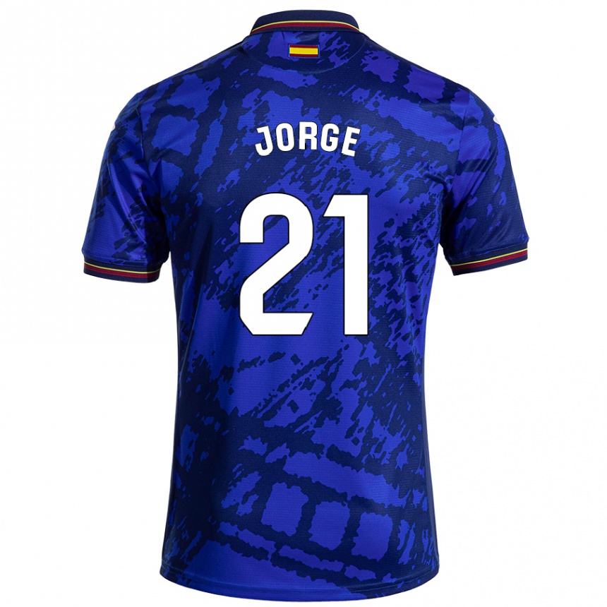 Men Football Jeremy Jorge #21 Darker Blue Home Jersey 2024/25 T-Shirt Nz