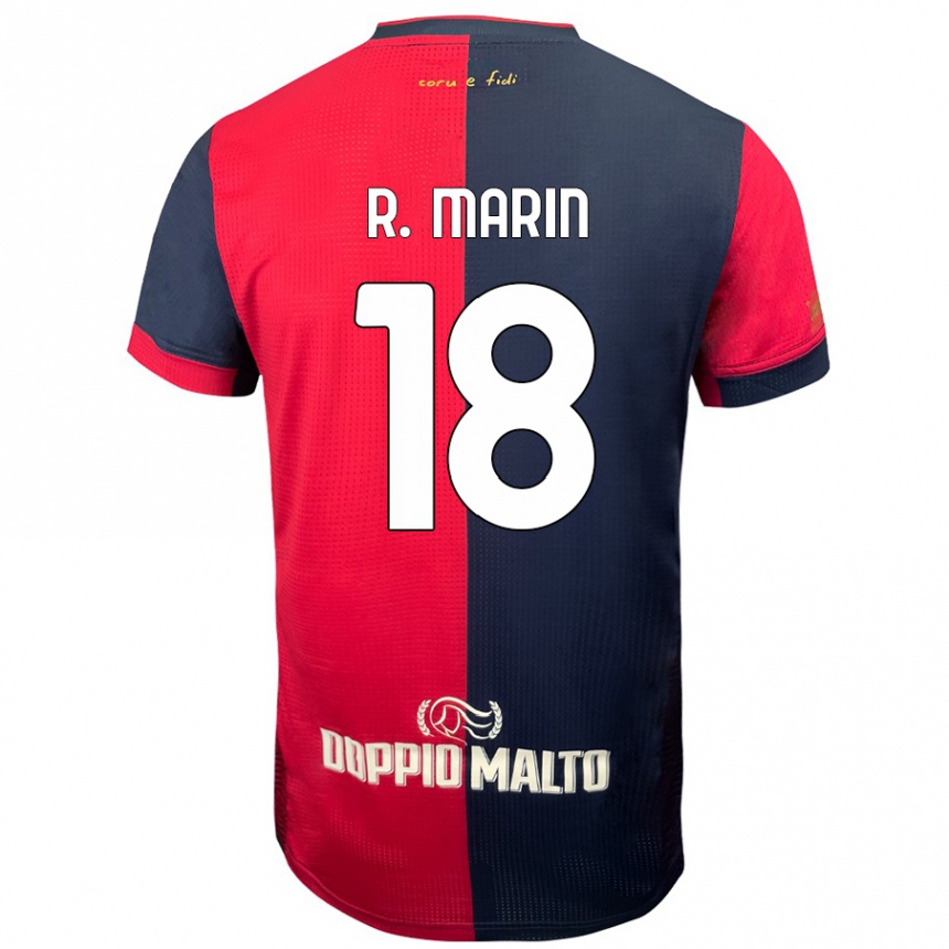 Men Football Răzvan Marin #18 Red Darker Blue Home Jersey 2024/25 T-Shirt Nz