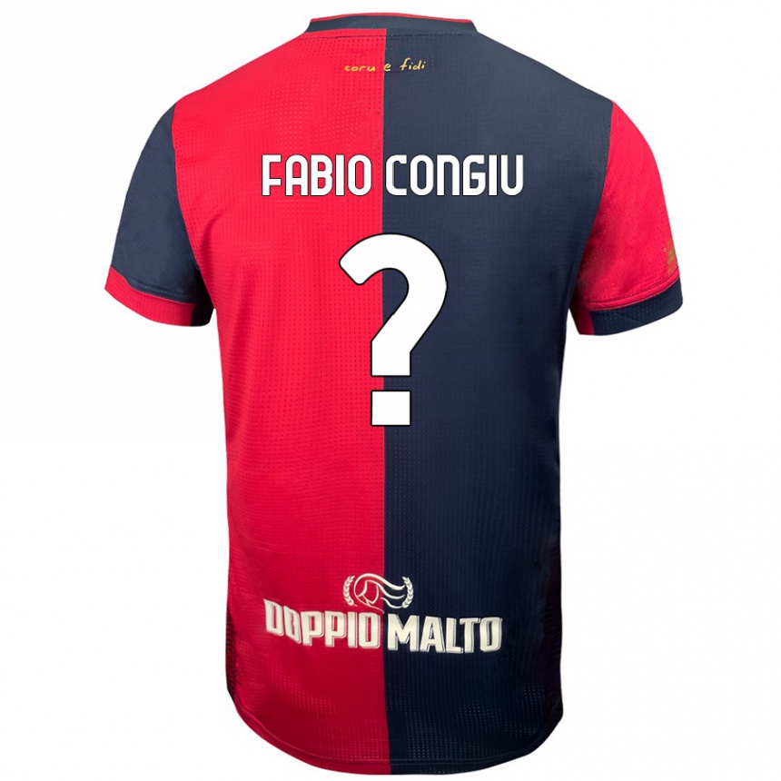 Men Football Fabio Congiu #0 Red Darker Blue Home Jersey 2024/25 T-Shirt Nz