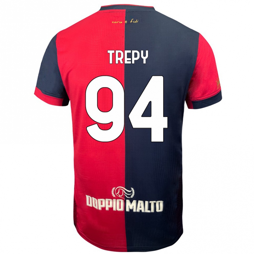 Men Football Yael Trepy #94 Red Darker Blue Home Jersey 2024/25 T-Shirt Nz