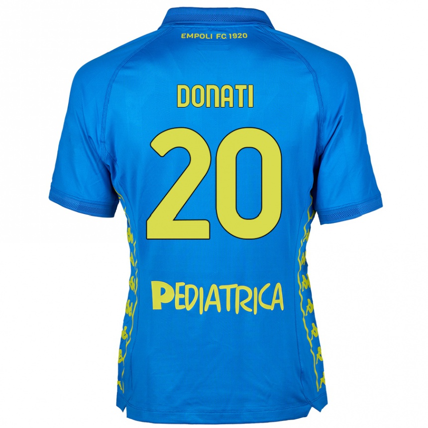 Men Football Francesco Donati #20 Blue Home Jersey 2024/25 T-Shirt Nz