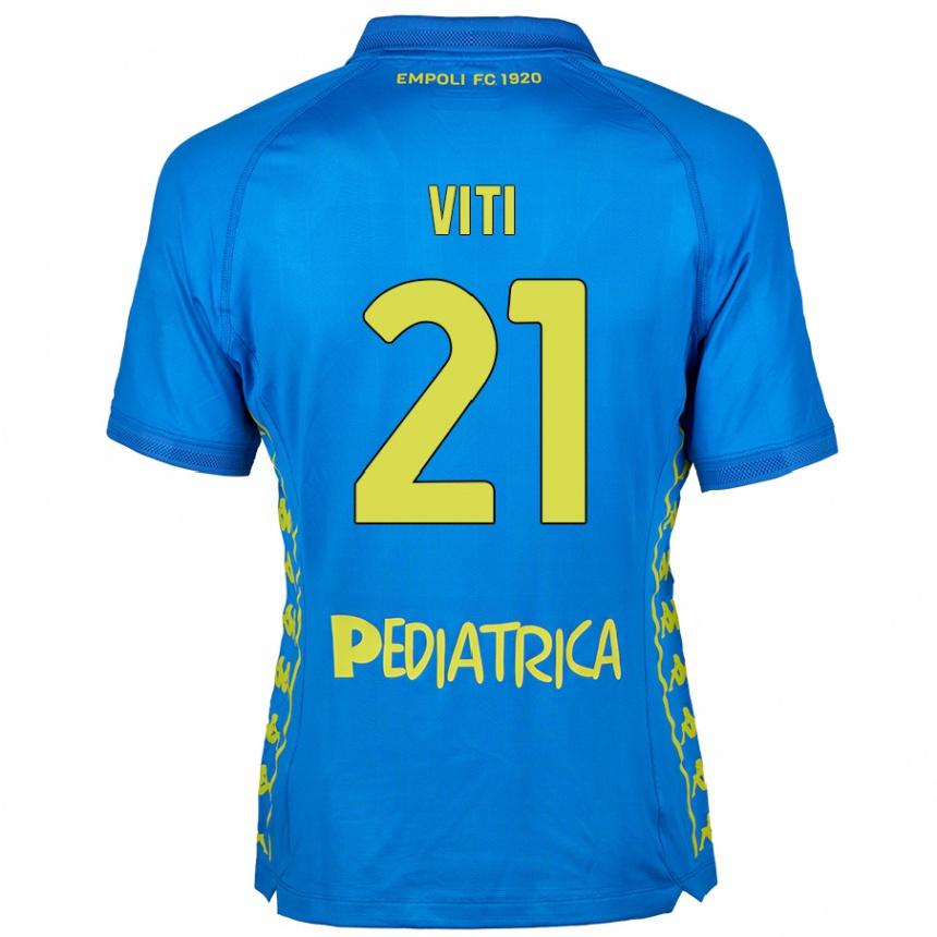 Men Football Mattia Viti #21 Blue Home Jersey 2024/25 T-Shirt Nz