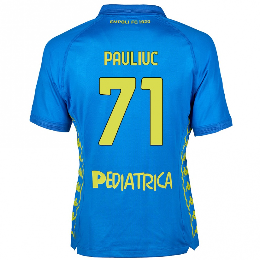 Men Football Nicolò Pauliuc #71 Blue Home Jersey 2024/25 T-Shirt Nz