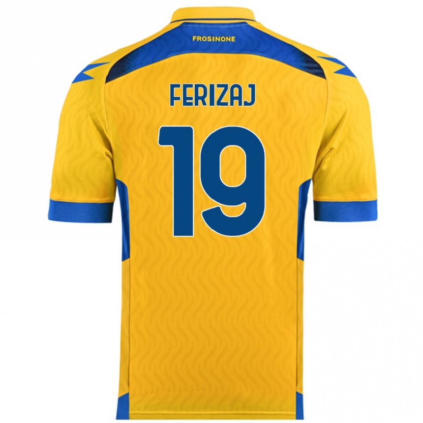 Men Football Justin Ferizaj #19 Yellow Home Jersey 2024/25 T-Shirt Nz